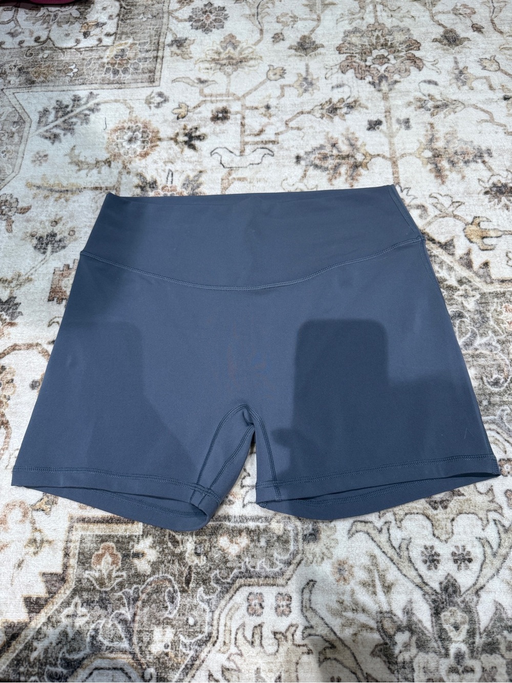 High-Rise Bike Shorts — Charcoal Gray